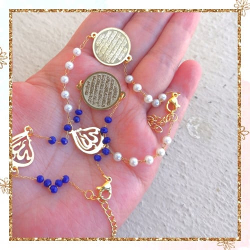 Round shaped stainless steel beaded bracelet