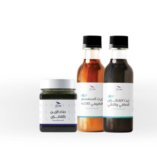 بكج للشعر الغير مصبوغ زيت السمسم والقطران 175 مل و...