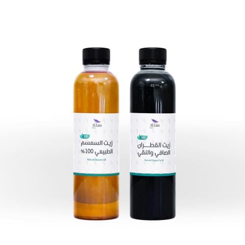 بكج زيت السمسم العضوي والقطران العضوي 250مل
