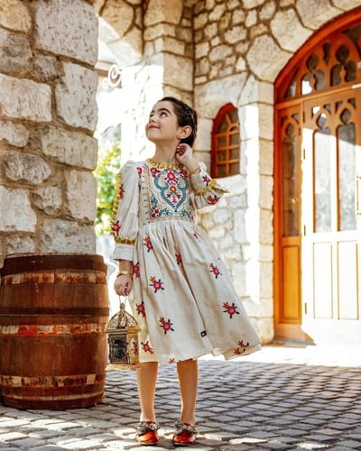 فستان رمضاني بتطريز انيق