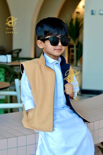 سديري جوخ لون بيج _ كحلي