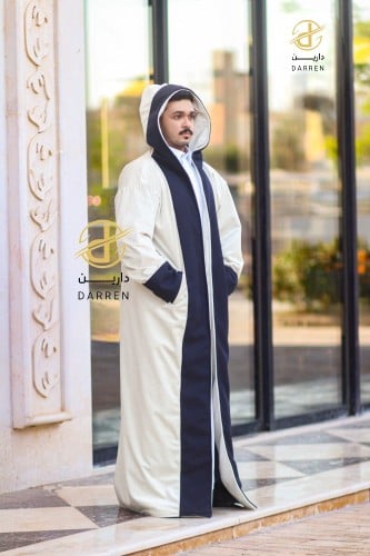 فروه دبل فيس مع شال سكري وكحلي