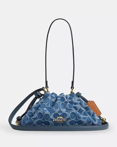 Coach - (Faye 26 Denim Cloud Bag)
