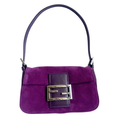 Fendi – (Vintage Suede Mini Baguette Bag)