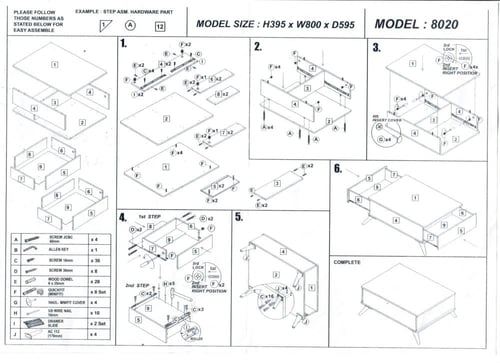 طاولة قهوة بتصميم عصري مع درجين جانبيين