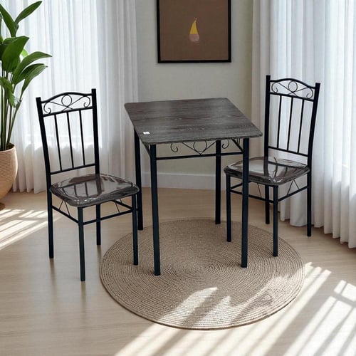 طقم طاولة طعام بمقعدين - تصميم عملي وأنيق