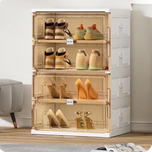 Transparent shoes organization, 4 layers