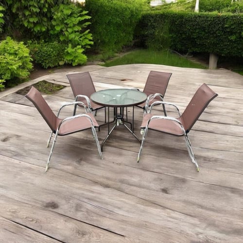 جلسة حديقة طاولة و 4 كراسي متوفرة 3 الوان