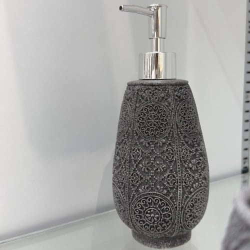 طقم مغسلة مزخرف بملمس حجري – 4 قطع