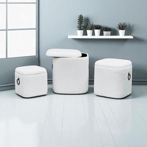 طقم صناديق تخزين مربعة – 3 قطع بأحجام مختلفة