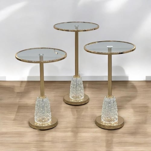 طقم طاولات جانبية 3 قطع – "كريستالا"