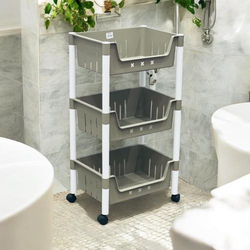 عربة تنظيم بثلاثة صناديق عميقة – تصميم عملي للحمام...