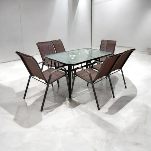 جلسة حديقة طاولة و 6 كراسي متوفرة بلونين