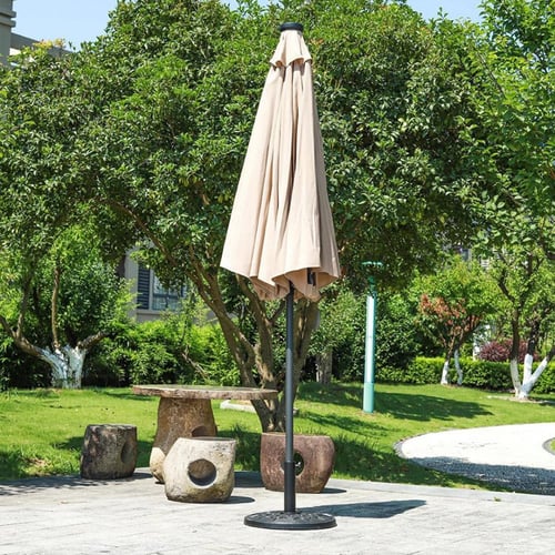 مظلة طاولات حديقة مع قاعدة ثقيلة