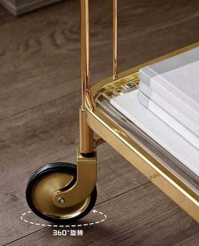 عربة تقديم – بتصميم قابل للطي بعجلات