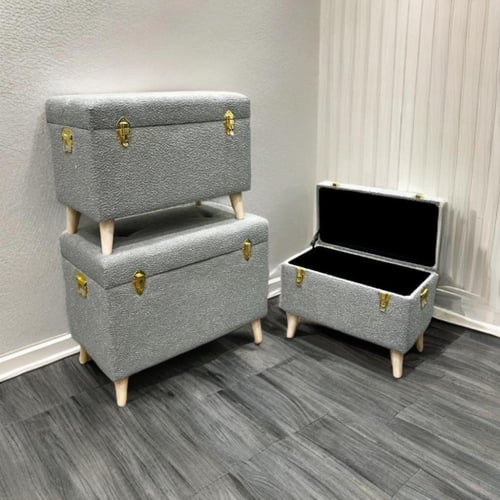 طقم صناديق تخزين – 3 قطع أنيقة متعددة الاستخدامات