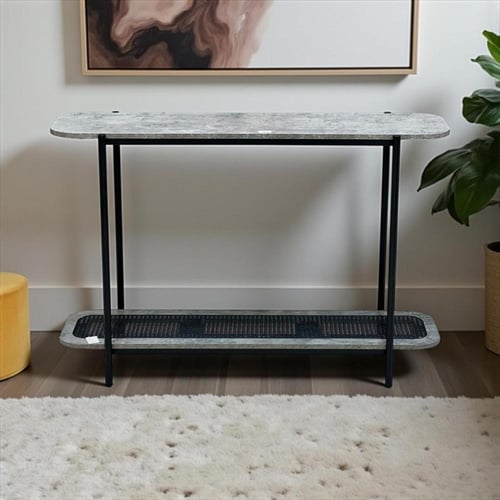 طاولة مدخل خشب مع رف سفلي – تصميم أنيق وعصري