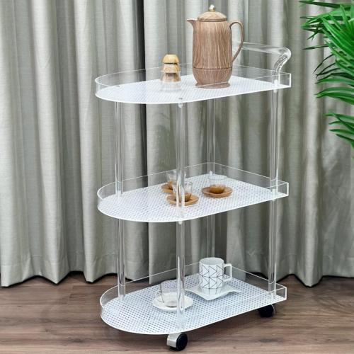 عربة تقديم عصرية أنيقة 3 أرفف