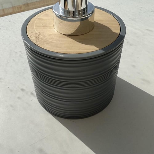 طقم تنظيم حمام 6 قطع بلمسات خشبية