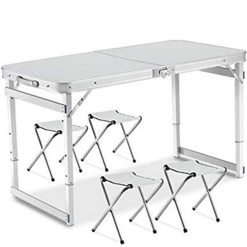طاولة مع 4 كراسي قابلة للطي والحمل