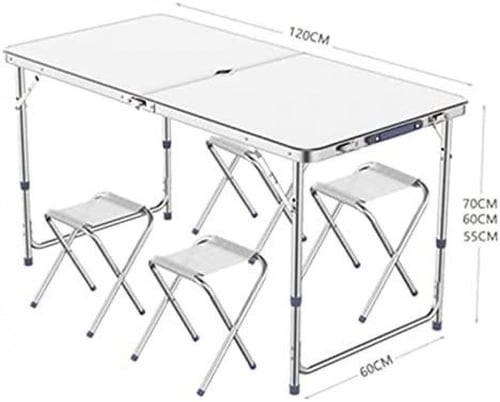 طاولة مع 4 كراسي قابلة للطي والحمل