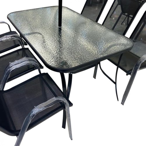 جلسة حديقة طاولة و 6 كراسي متوفرة بلونين