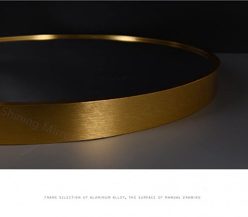 مرايا دائرية لون ذهبي