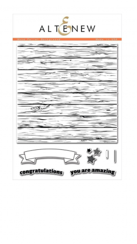 مجموعة ختم الخلفية البليت الخشب