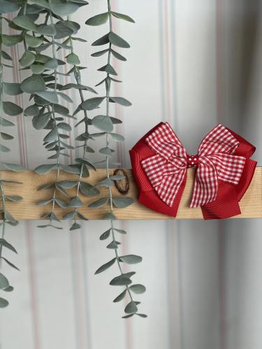 فيونكة أحمر كاروهات