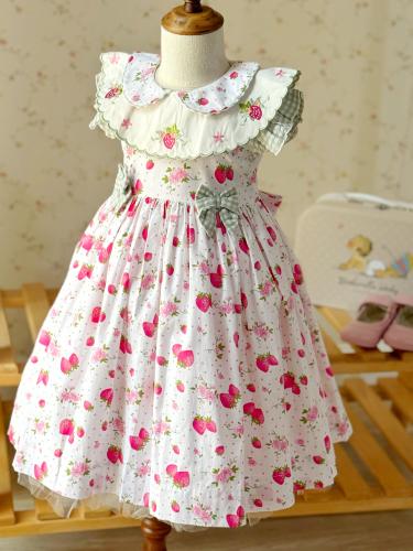 فستان الفراولة الزهرية