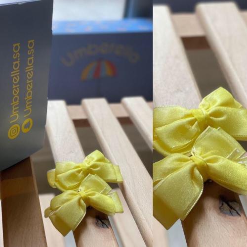 طقم فيونكات - اصفر