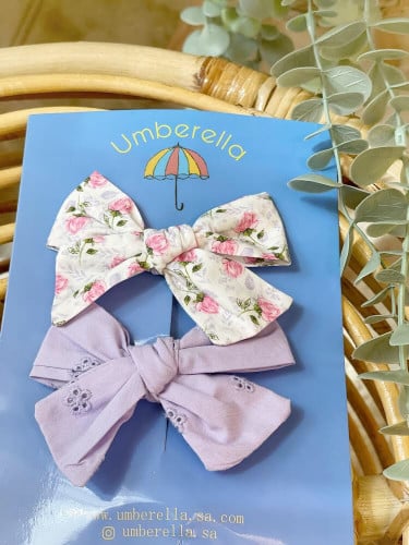 فيونكات قماشية بعدة ألوان -مورد/ لون اللافندر