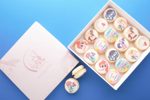 ماكرونز بطباعة الشعارات والثيمات - 15 حبة