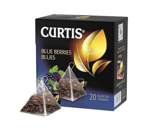 كورتيس شاي اسود بنكهة التوت الازرق هرمي 20كيس
