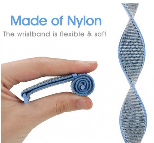 سوار بحري قماش ساعة ابل Tahoe blue nylon strap