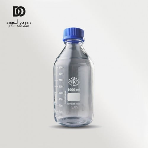 قارورة محاليل 1000 ملي بغطاء أزرق جلويز