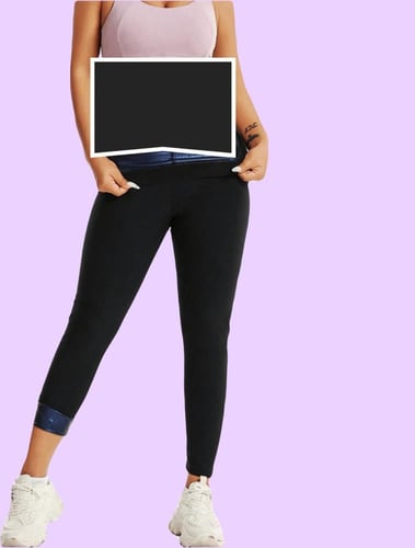 بدلة ساونا سحاب اللون النيلي مع قفازات وجوارب بنفس...