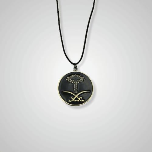 تعليقة سيفين ونخله (اسود وذهبي)