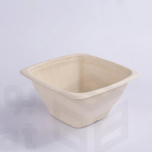 علب سلطة مربعة مصنوعة من قصب السكر الحجم :24 اونص...