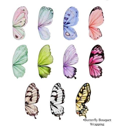 تغاليف ورد فراشه ملون