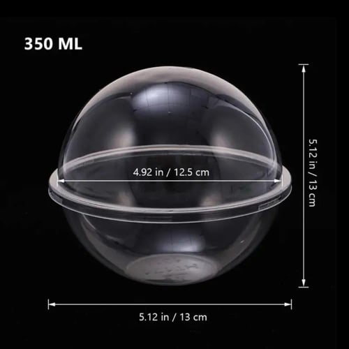 علب دائريه شفاف مع حامل