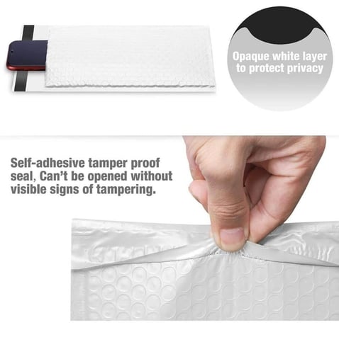 اظرف فقاعات ابيض بالكرتون