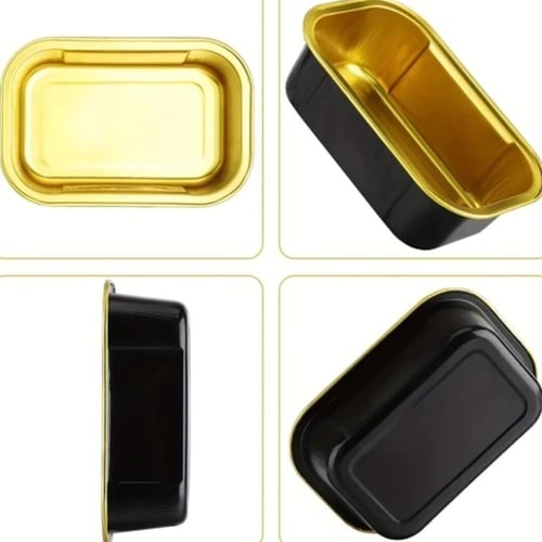 علب قصدير للحلا اسود