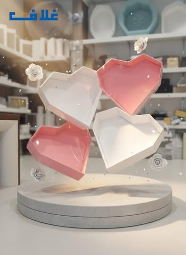 علب ورقيه مميزه شكل قلب