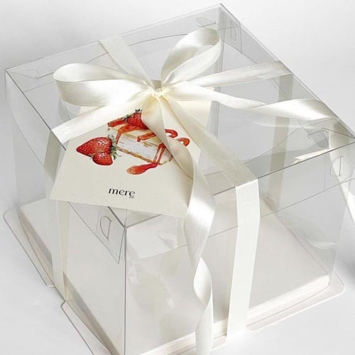 علب كيك مرتفعه بالحبه