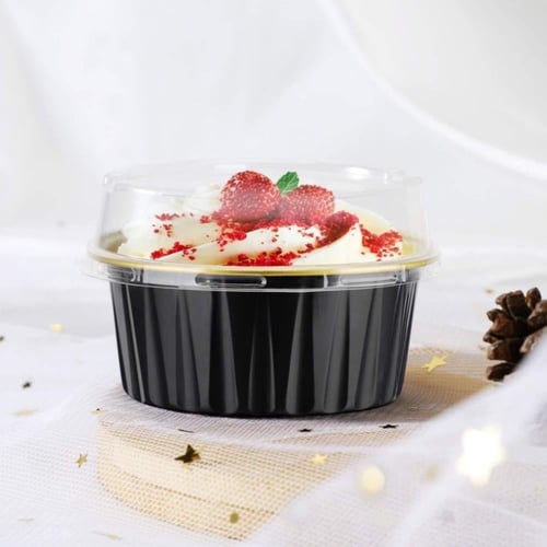 علب قصدير دائري اسود