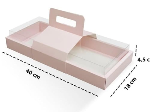 علب ورقيه بحامل وغطاء شفاف