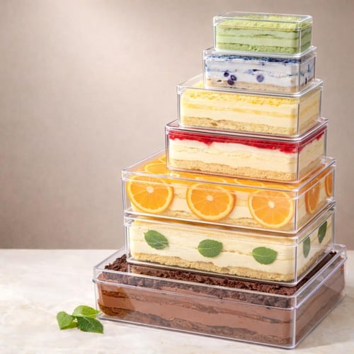 علب اكريلك بمقاسات مختلفه