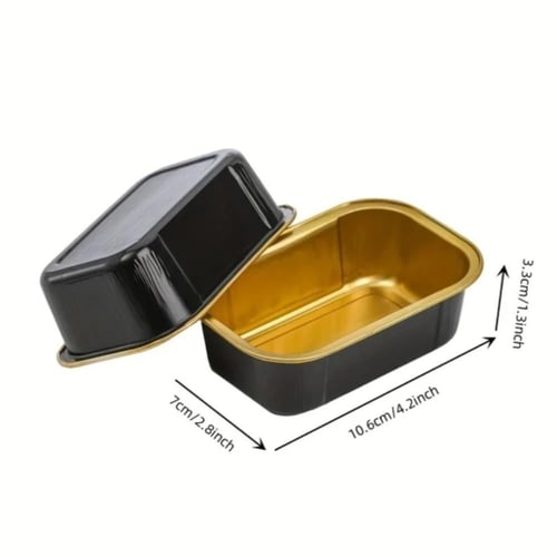 علب قصدير للحلا اسود