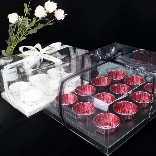 بوكس كب كيك شفافه